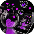 Pink Love Heart Theme icono