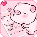 Pink Cute Love Piggy Theme APK