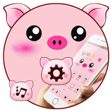 Pink Cartoon Piggy Kawaii Theme アイコン