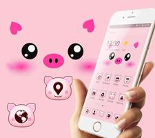 Pink Cartoon Piggy Kawaii Theme penulis hantaran