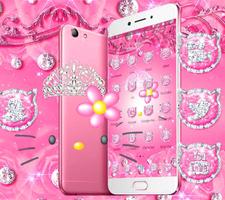 Lovely Pink Kitty Diamond Theme🐱 capture d'écran 3