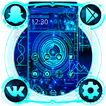 Blue Technology Neon Launcher Theme🌀