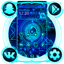 Blue Technology Neon Launcher Theme🌀 APK