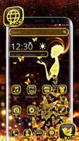 Golden Butterfly Fairy Launcher Theme 海报