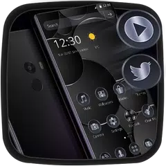 Metal Dark Black Launcher Theme🖤 APK Herunterladen