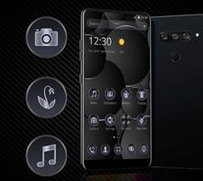 Metal Dark Black Launcher Theme🖤 Plakat