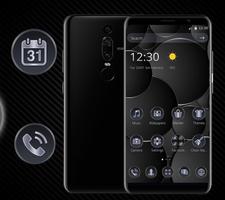 Metal Dark Black Launcher Theme🖤 capture d'écran 3