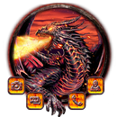 Burning Fire Lava Dragon Theme APK