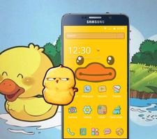 Cartoon Yellow Cute Duck Theme โปสเตอร์