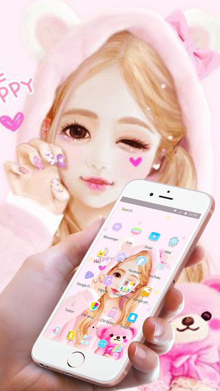 Pink Cartoon Lovely Girl Theme APK  for Android – Download Pink Cartoon  Lovely Girl Theme APK Latest Version from 