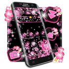 Black Pink Flowers Theme simgesi