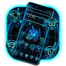 Neon Blue Future Technology Theme APK