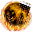 Roaring Fire Lion Launcher Theme