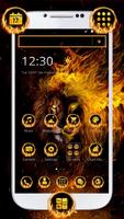 Roaring Fire Lion Launcher Theme 截圖 1