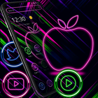 Neon Apple Colorful Launcher Theme🍏 أيقونة