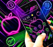Neon Apple Colorful Launcher Theme🍏 poster