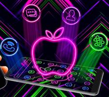 Neon Apple Colorful Launcher Theme🍏 تصوير الشاشة 1