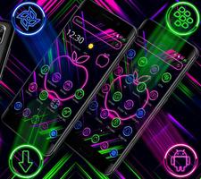 Neon Apple Colorful Launcher Theme🍏 capture d'écran 3