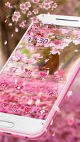 Glamorous Pink Flower Wallpaper Theme Affiche