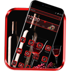 Fresh Red Wine Launcher Theme icône