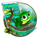 Cute Green Frog Launcher Theme APK