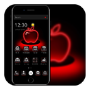 Red Neon Apple Dark Theme APK