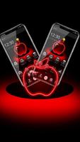 Red Neon Apple Dark Theme 스크린샷 2