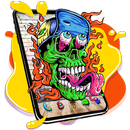 Wicked Horror Graffiti Skull Theme-APK
