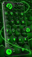 Neon Green Hexagon Launcher Theme ảnh chụp màn hình 3