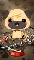 Cute Crazy Pug Puppy Launcher Theme Affiche