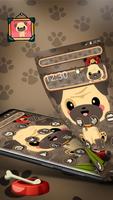 Cute Crazy Pug Puppy Launcher Theme capture d'écran 3