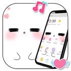 ikon White Cartoon Cute Pet Face Theme