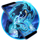 Neon Ice Dragon Launcher Theme icône