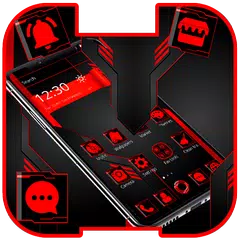 download Dark Red Black Technology Theme🌹 APK