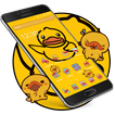 Cartoon yellow cute duck theme