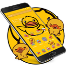 Cartoon yellow cute duck theme आइकन