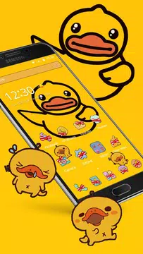 Screenshot 1 for Cartoon yellow cute duck theme