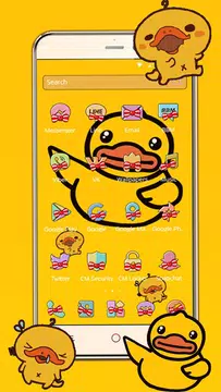 Screenshot 3 for Cartoon yellow cute duck theme