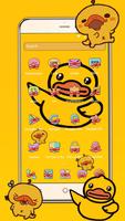 Cartoon yellow cute duck theme स्क्रीनशॉट 2