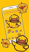 Cartoon yellow cute duck theme اسکرین شاٹ 3