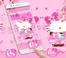 Pink Princess Kitty Launcher Theme😻 Screenshot 2