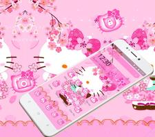 Pink Princess Kitty Launcher Theme😻 Screenshot 3