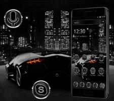Black Luxury Sports Car Theme🚗 Plakat
