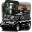 Big SUV Land Cruiser Black Car Theme aplikacja