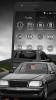 برنامه‌نما Benz W140 S600 AMG Black Car Kaban Theme عکس از صفحه