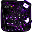 Violet Neon Black Launcher Theme