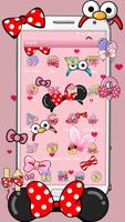 Kartun pink lucu kupu-kupu tema wallpaper screenshot 3