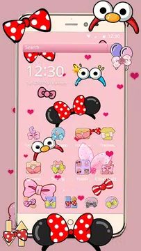 Screenshot 3 for Cartoon pink cute butterfly theme wallpaper