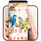catchy sweet love birds Launcher Theme icône