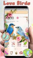 catchy sweet love birds Launcher Theme Affiche